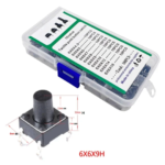 سيت أزرار ضغط إلكترونية Tactile Push Button Switch – عدد 100 قطعة، - Image 3